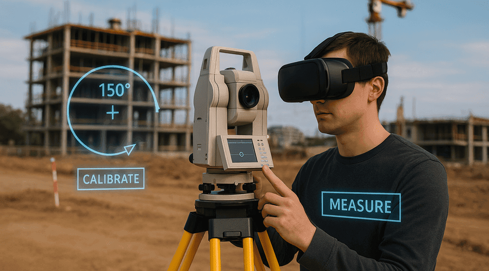 total station training in VR